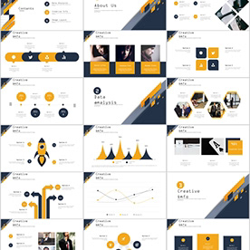 Colorful work annual report PowerPoint :: Behance